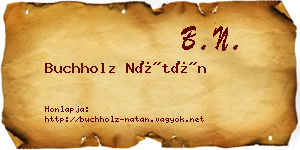 Buchholz Nátán névjegykártya
